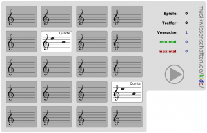 Intervall-Kartenspiel (Screenshot)