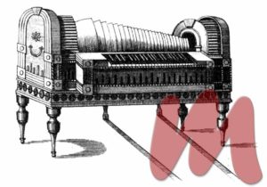 Glasharmonika mit Tasten