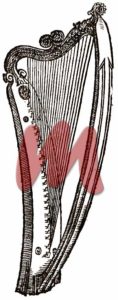 Harfe, um 1600